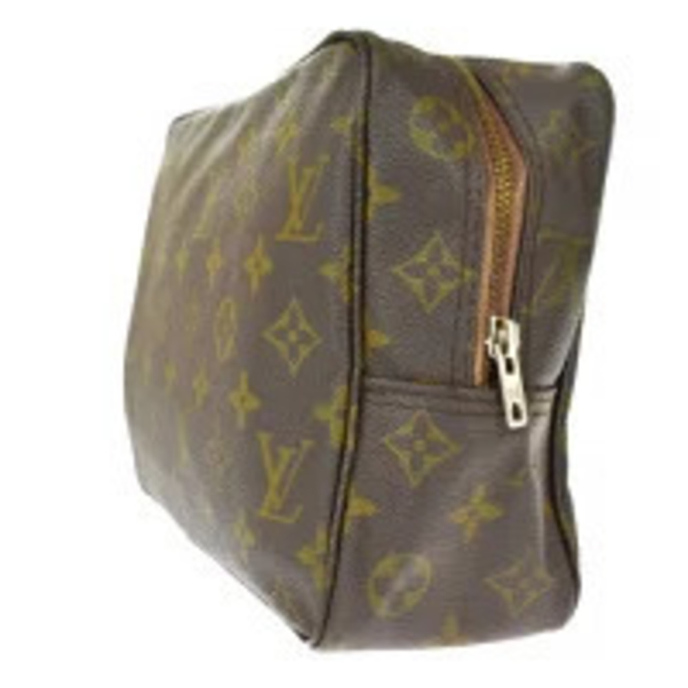 Louis Vuitton Pouch Shoulder Trouse Bag Monogram Leather Toilette Brown